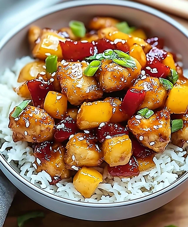 Hähnchen süß sauer Gericht
