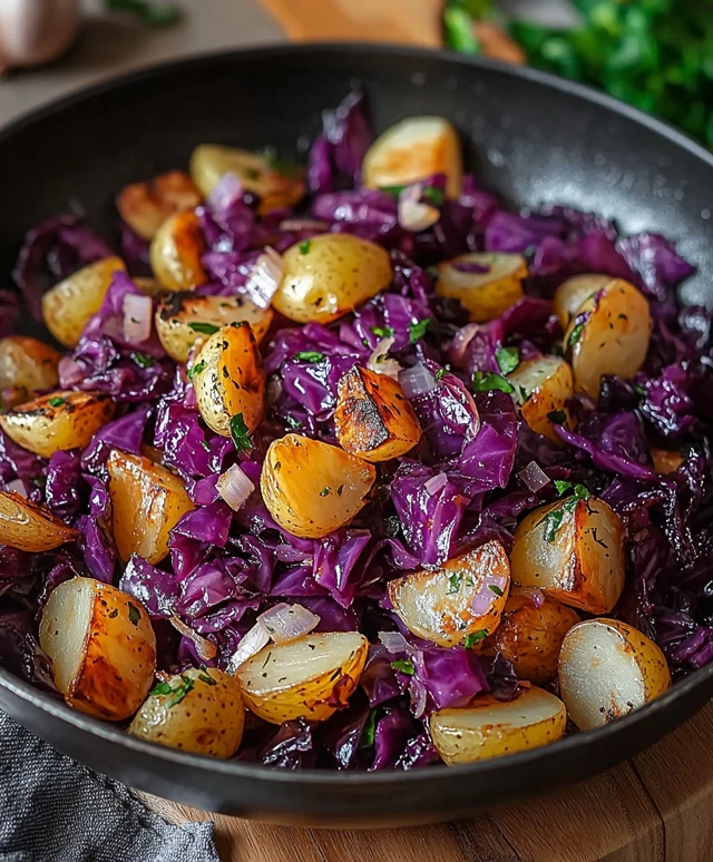 Rotkohl mit Kartoffeln