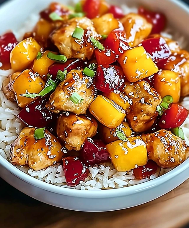 Hähnchen süß sauer Gericht