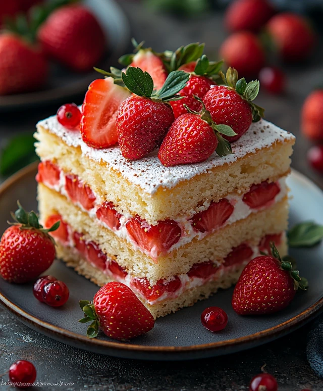 Erdbeer Poke Kuchen