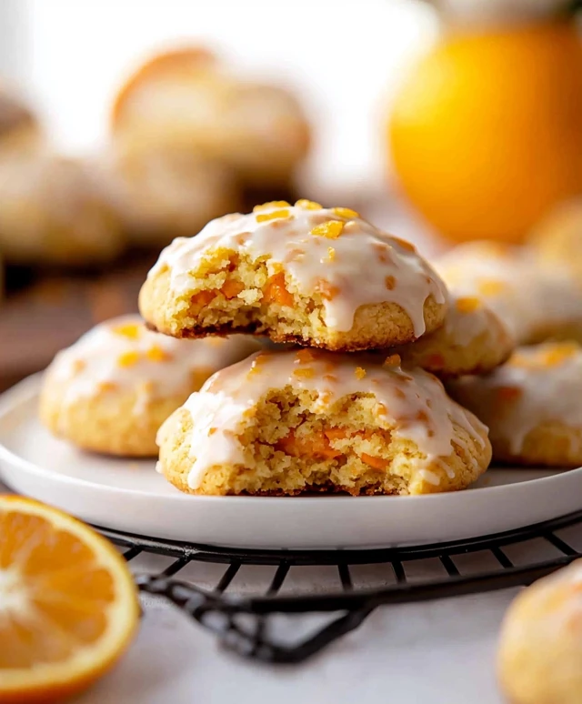 Karottenkekse mit Orangenglasur