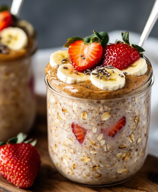 Overnight Oats mit Mandelbutter