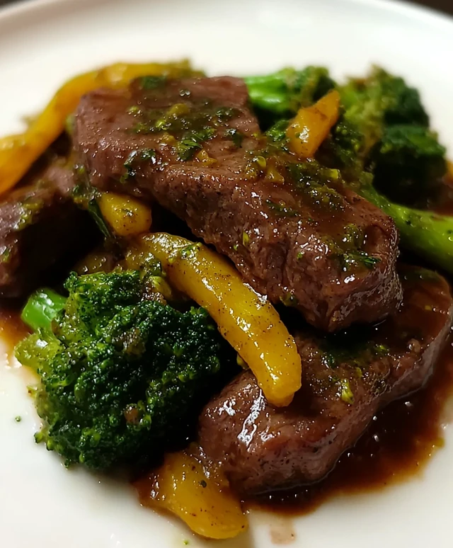 Rindfleisch mit Brokkoli