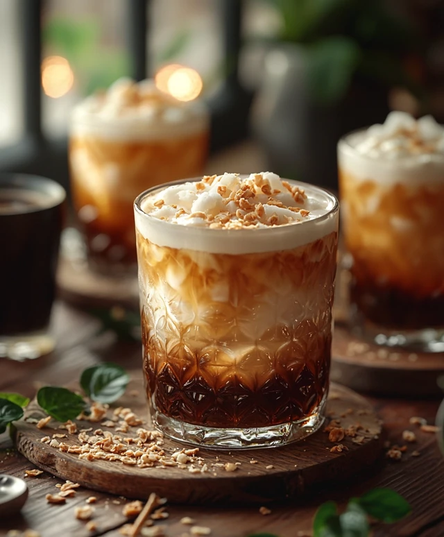 Vietnamesischer Eiskaffee Kokosnuss
