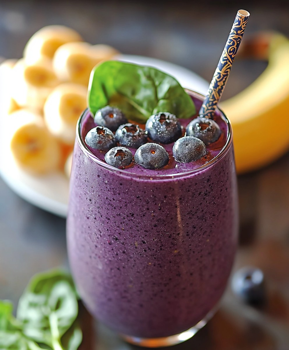 Blaubeer Bananen Smoothie vegan