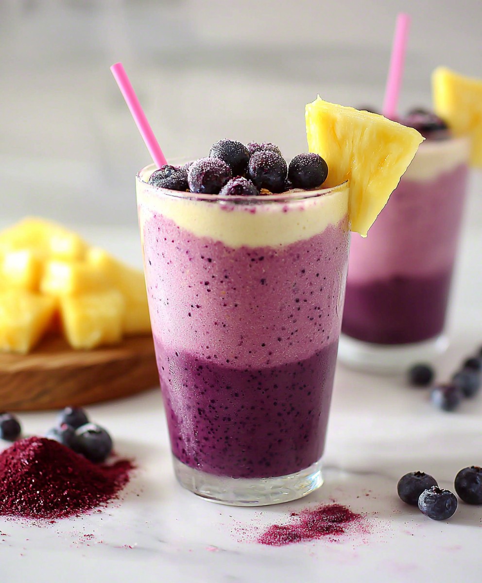 Blaubeer Ananas Smoothie