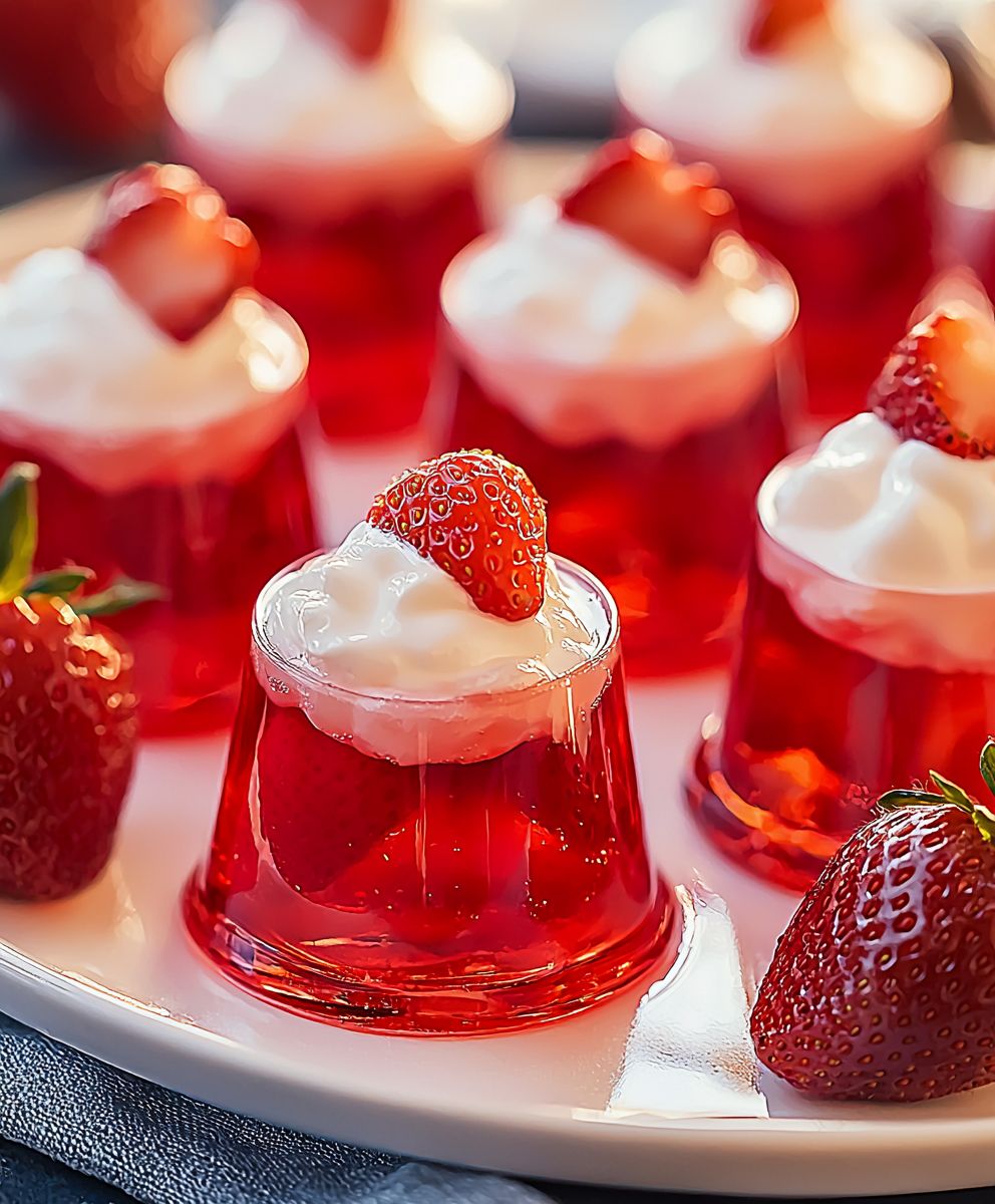 Erdbeer Daiquiri Jello Shots