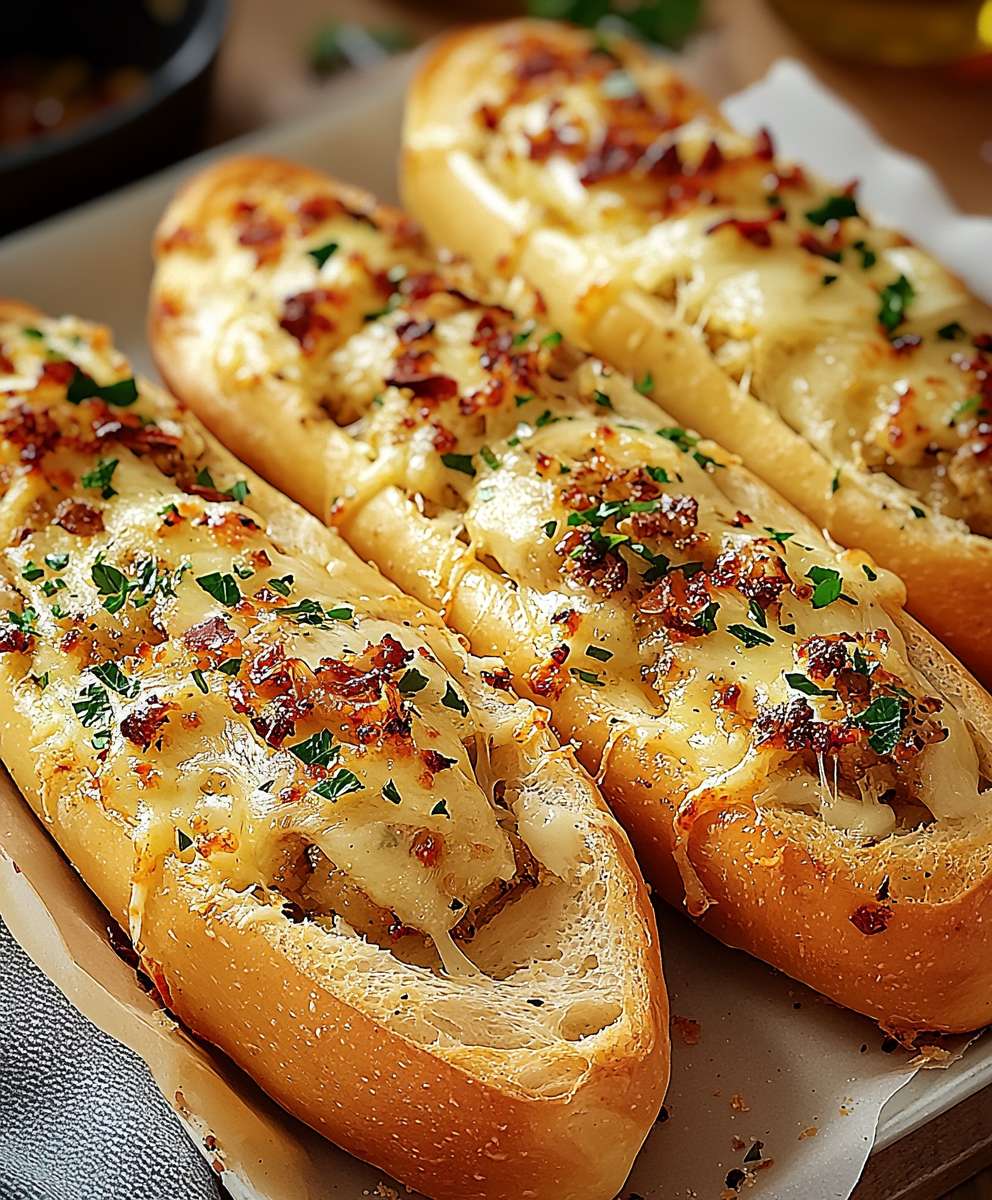 Gefüllte Baguettes aus dem Ofen
