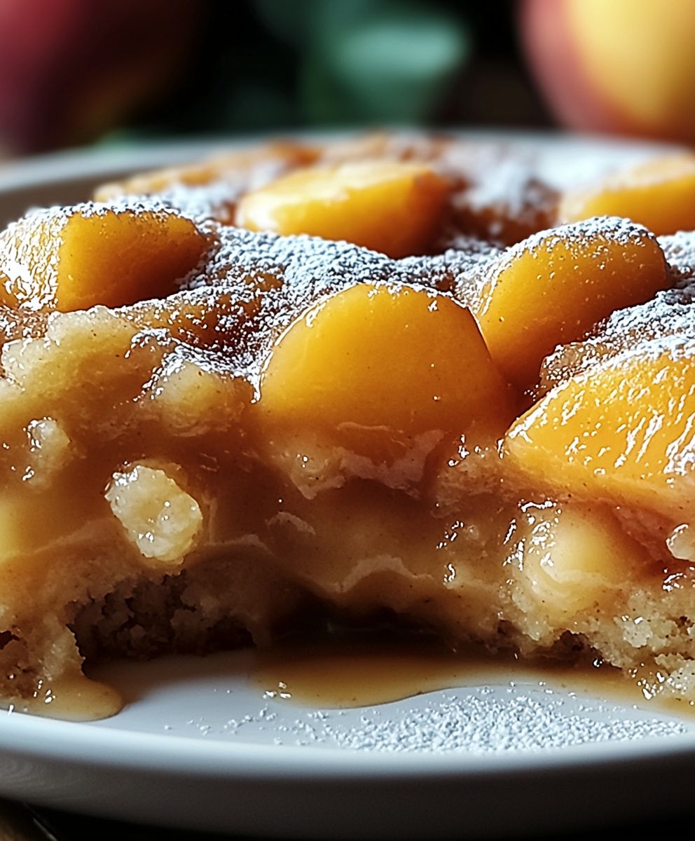 Pfirsich Dump Kuchen backen