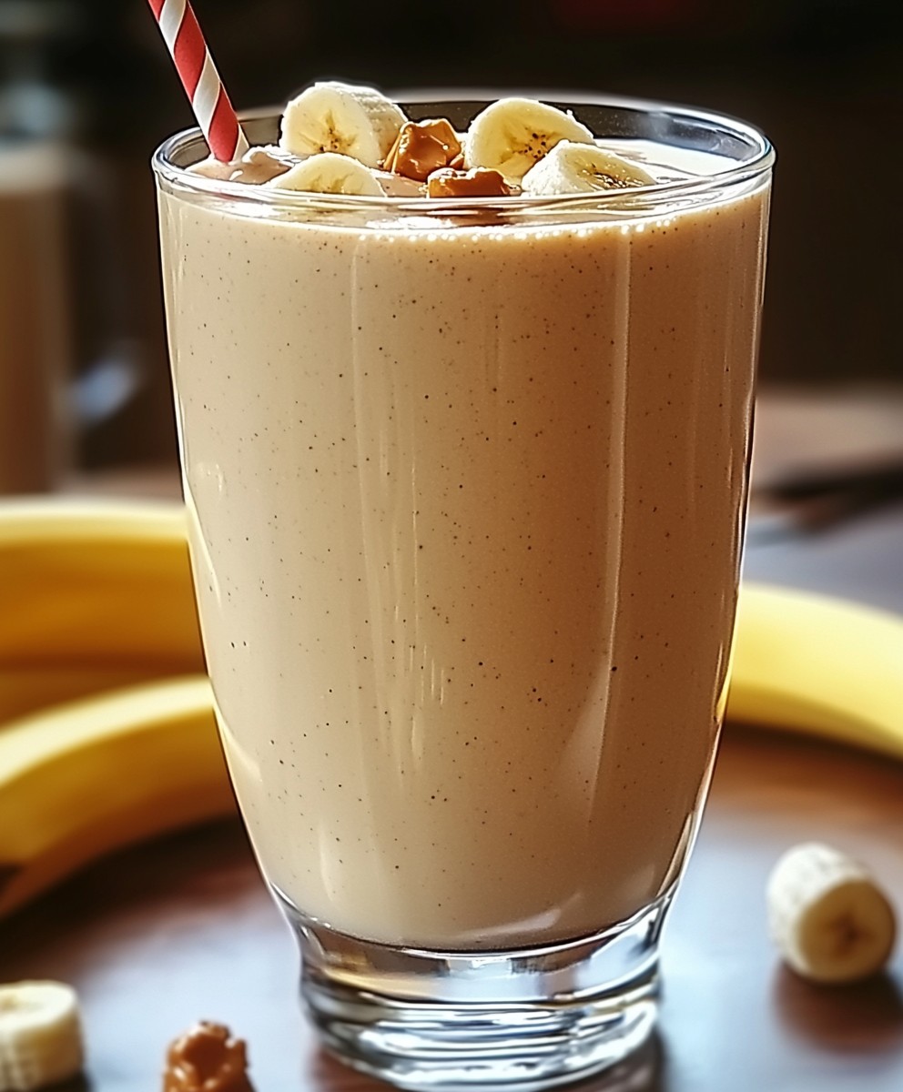 Erdnussbutter Bananen Smoothie