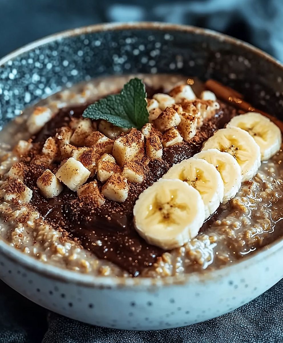 Schokoladen Buchweizen Brei Banane