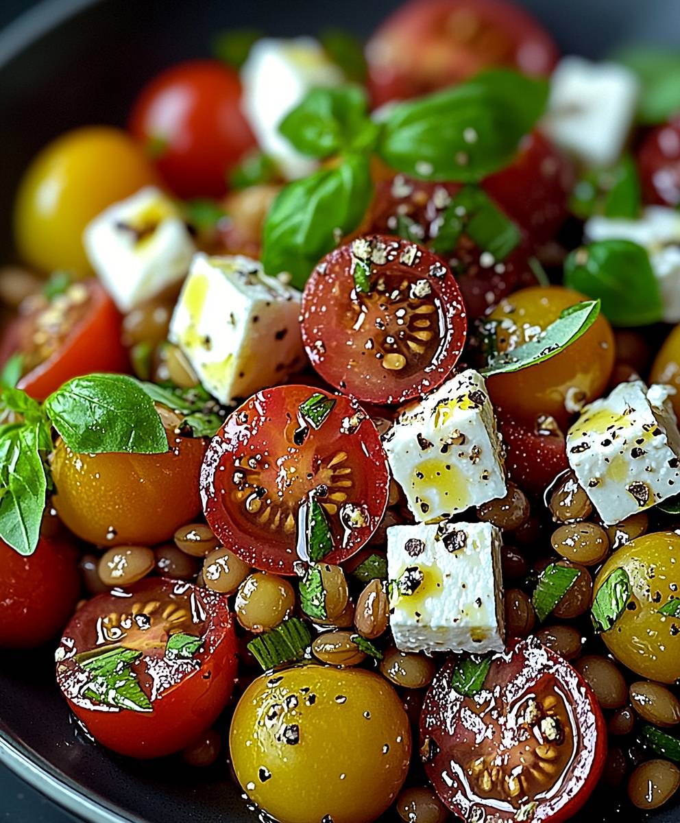 Linsensalat mit Feta