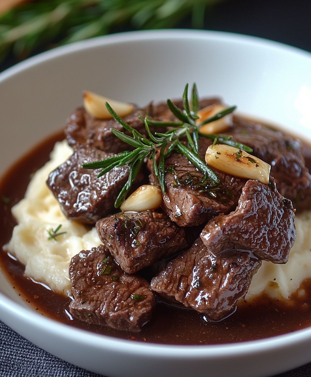 Rindfleischspitzen Knoblauch Rosmarin