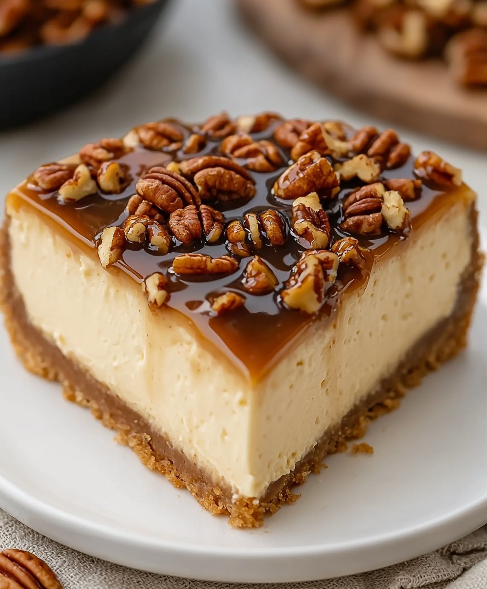 Veganer Karamell Pekannuss Käsekuchen