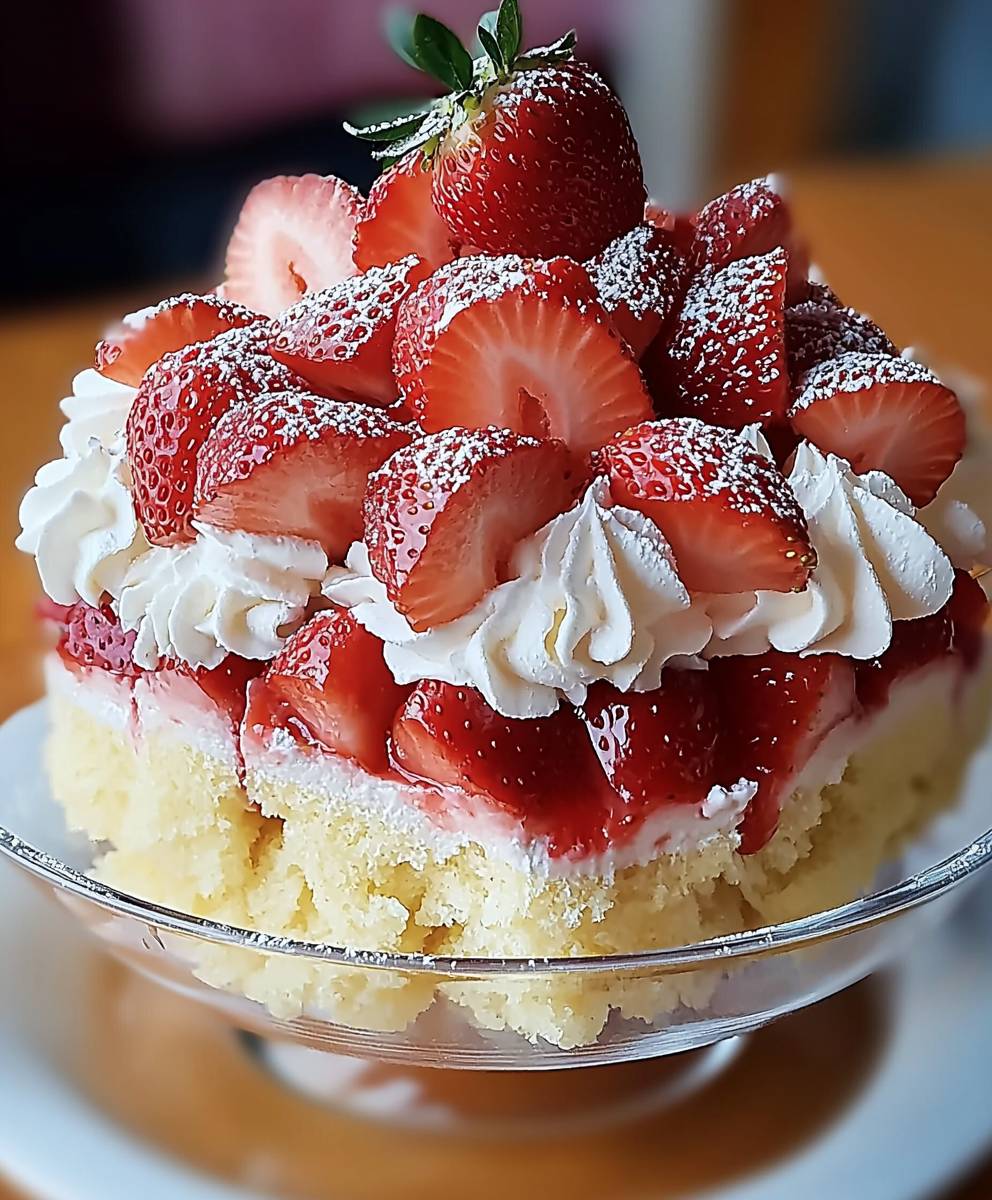 Erdbeer Himmelskuchen backen