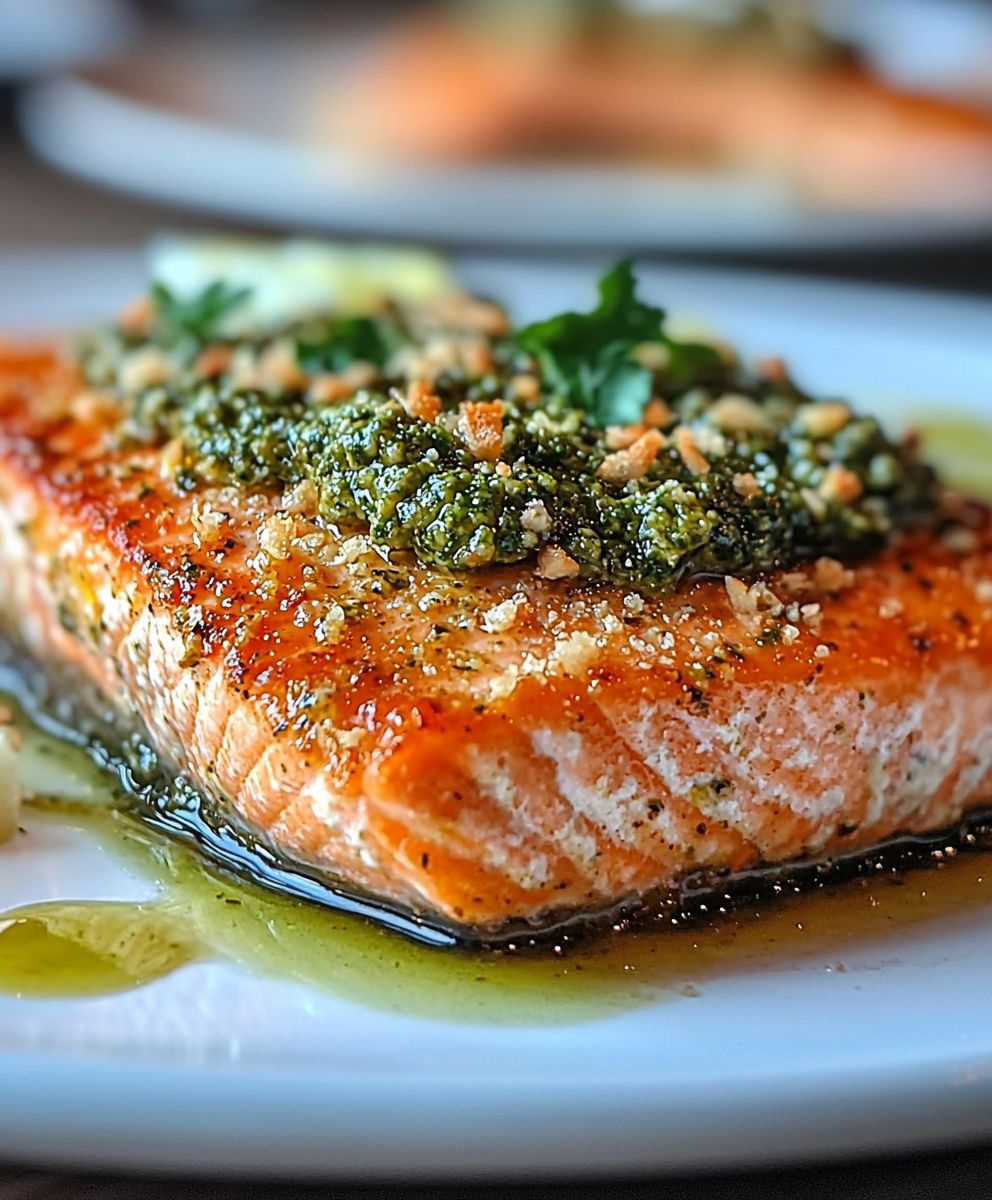 Lachs Pesto Kruste