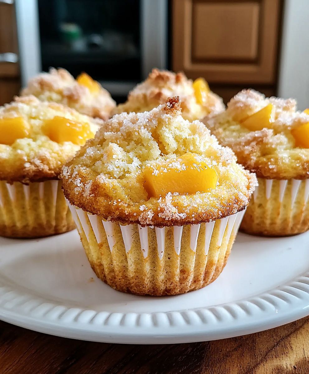 Pfirsich Cobbler Muffins