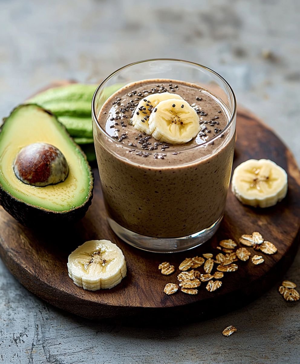 Avocado Banane Frühstücksshake