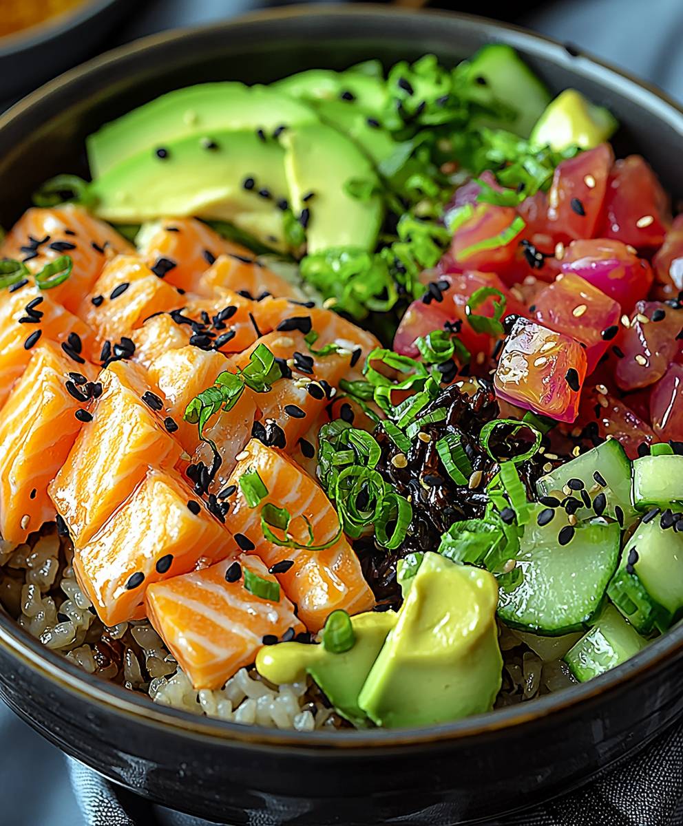Poke Bowl mit Lachs