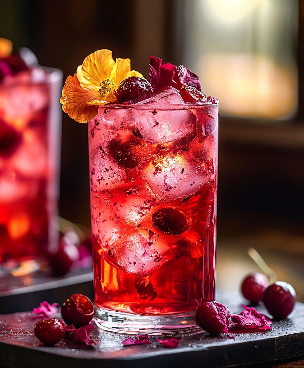 Kirsch Hibiskus Eistee selber machen