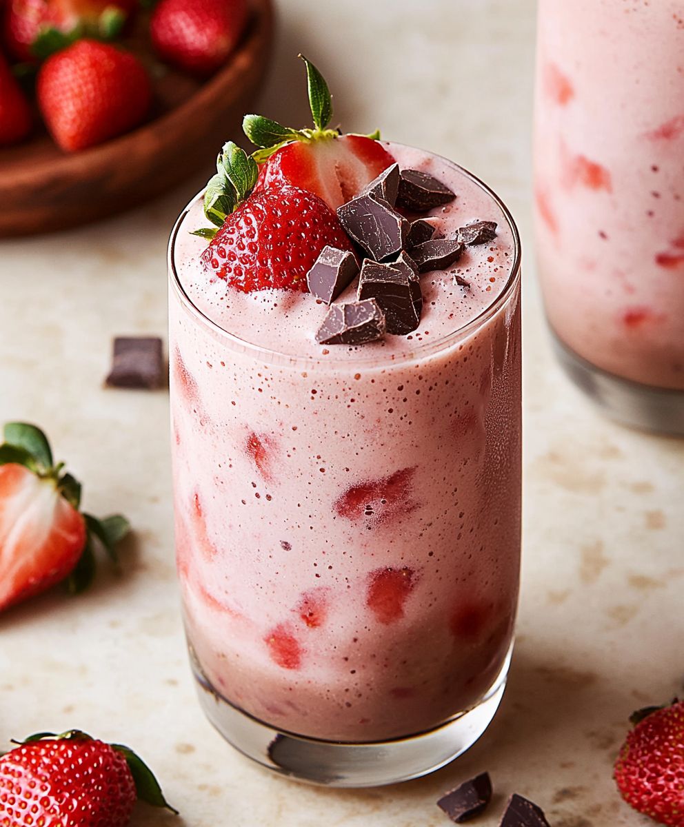 Schokoladen Erdbeer Pink Getränk