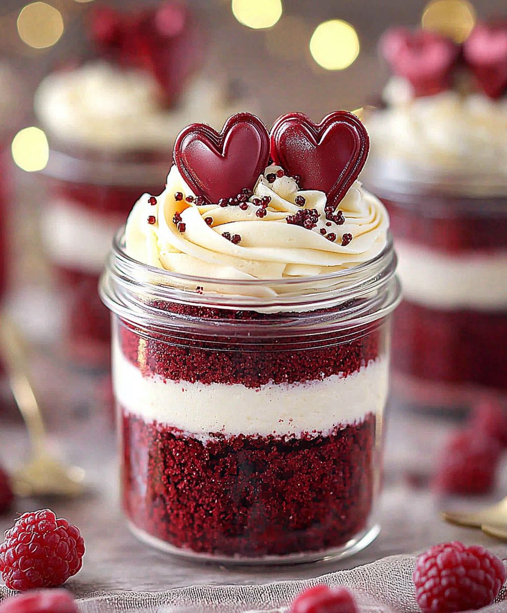 Red Velvet Kuchen Glas