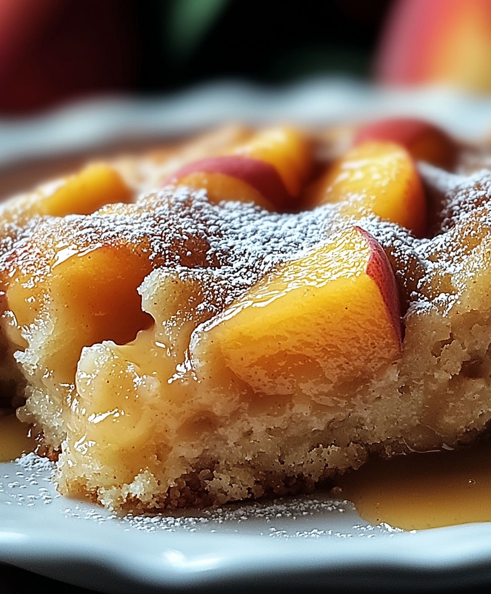 Pfirsich Dump Kuchen backen