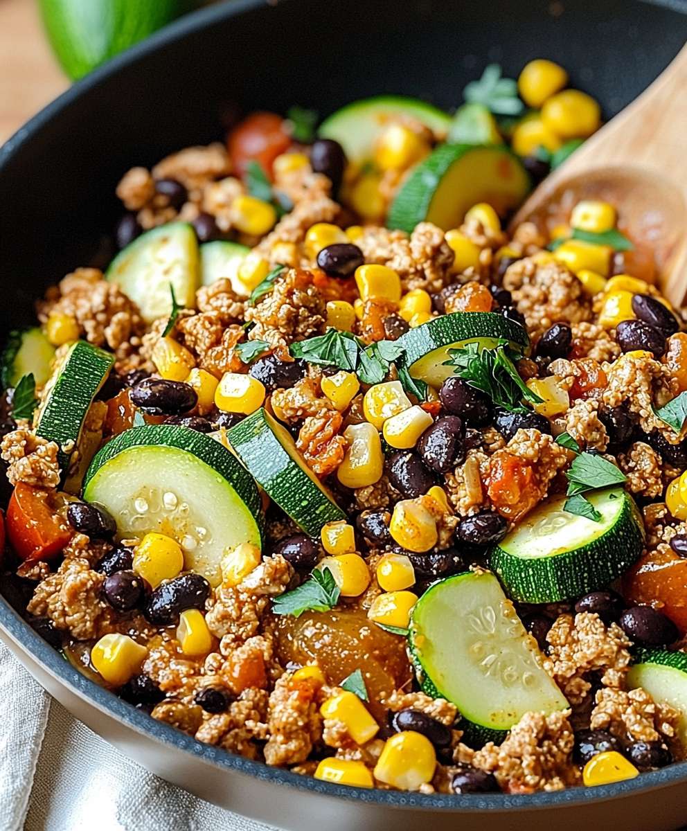 Putenhackfleischpfanne mit Gemüse