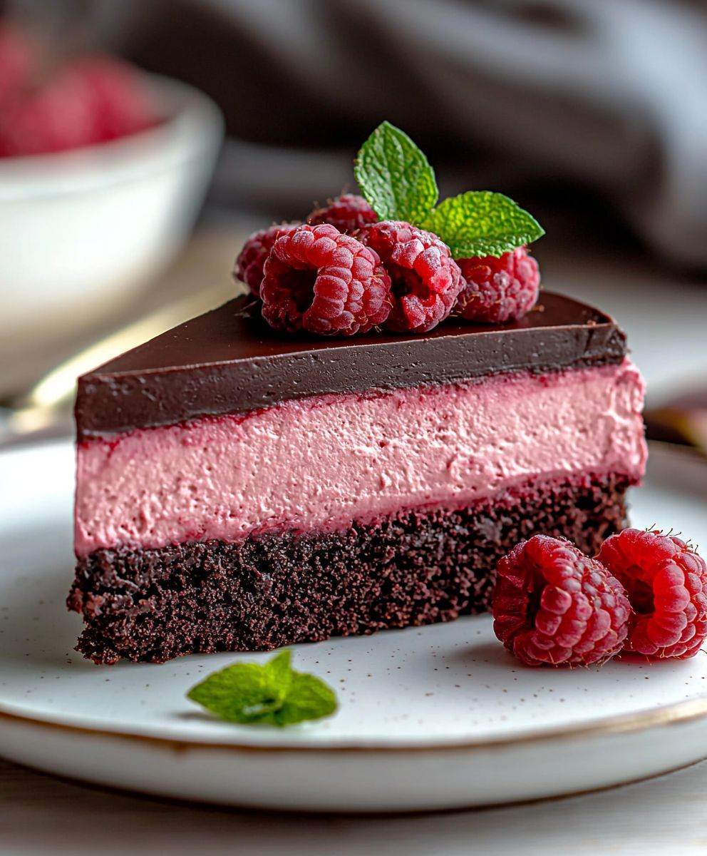 Schoko Himbeer Mousse Kuchen