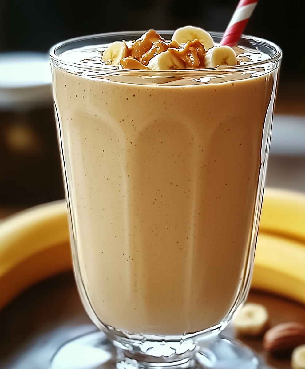 Erdnussbutter Bananen Smoothie