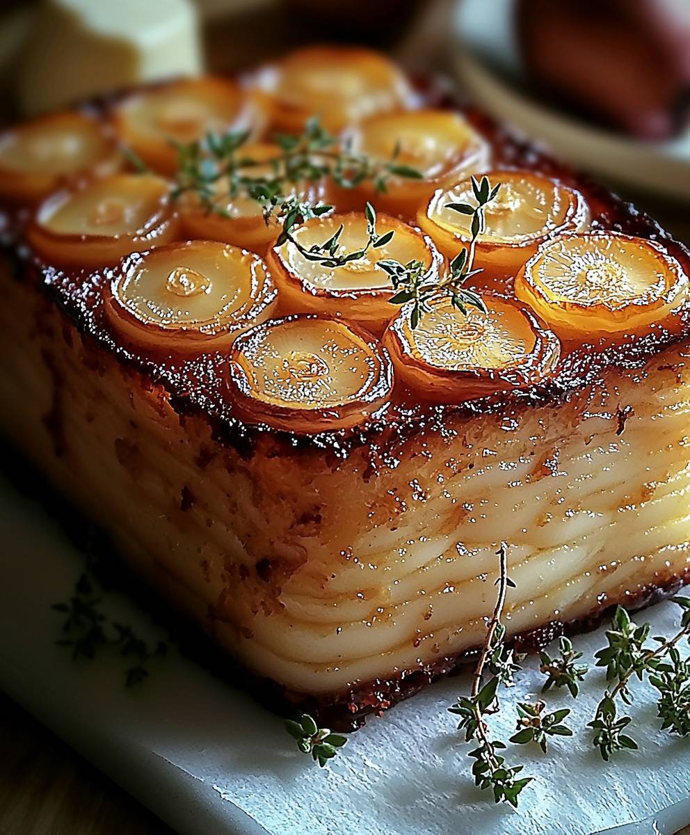 Karamellisierter Zwiebelkuchen mit Käse