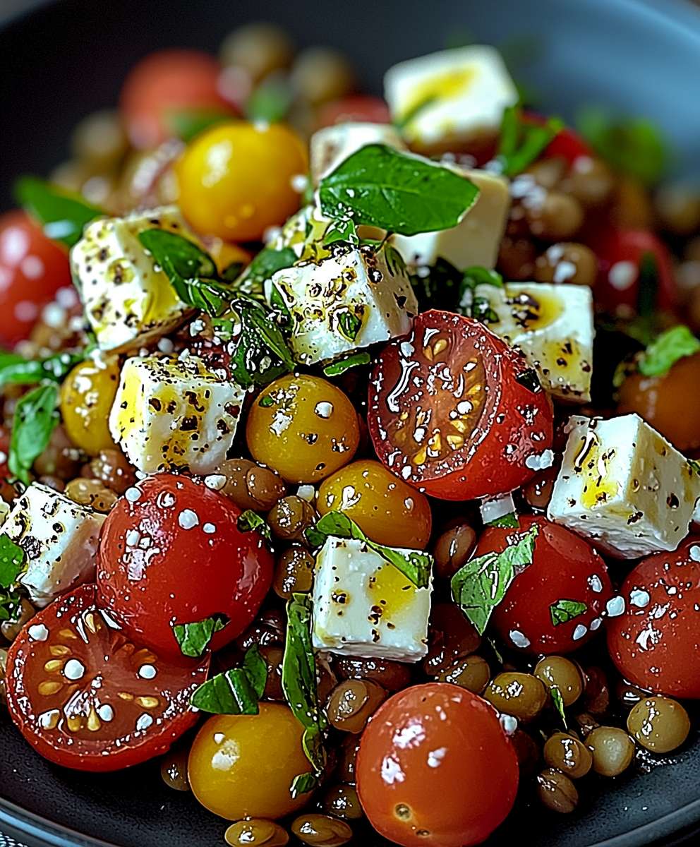 Linsensalat mit Feta