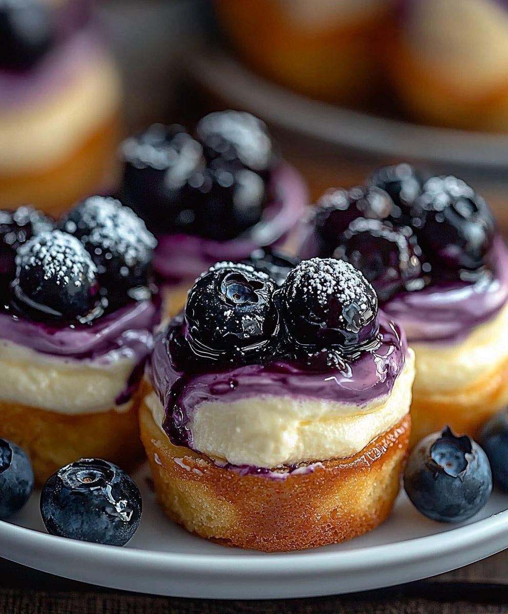 Blaubeer Käsekuchenrollen