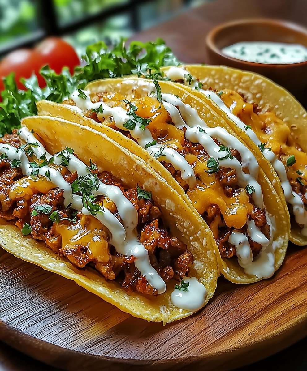 Käse Tacos gefüllt