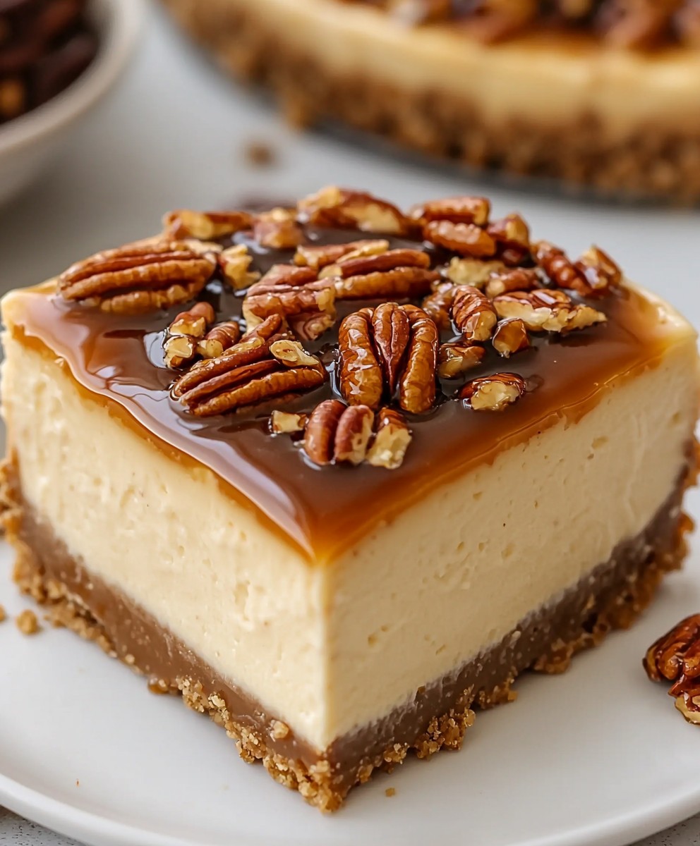 Veganer Karamell Pekannuss Käsekuchen
