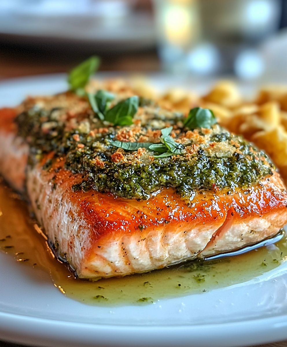 Lachs Pesto Kruste