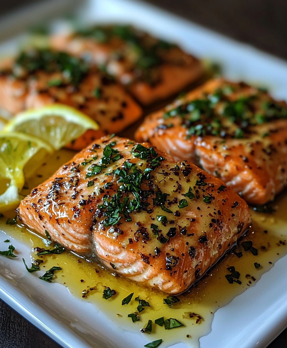Knoblauchbutter Lachs