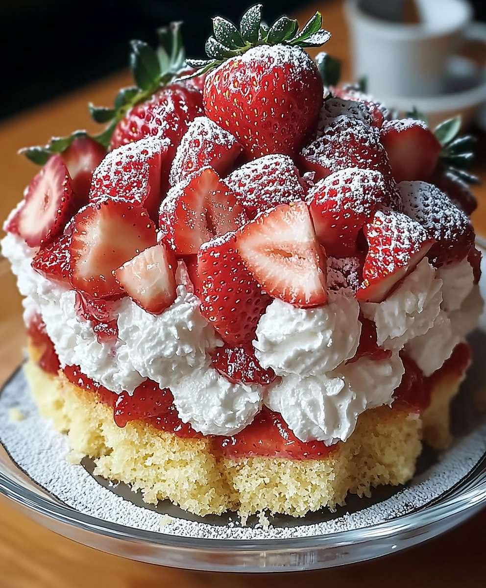 Erdbeer Himmelskuchen backen