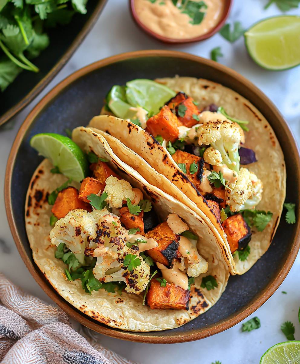 vegetarische Tacos mit Blumenkohl