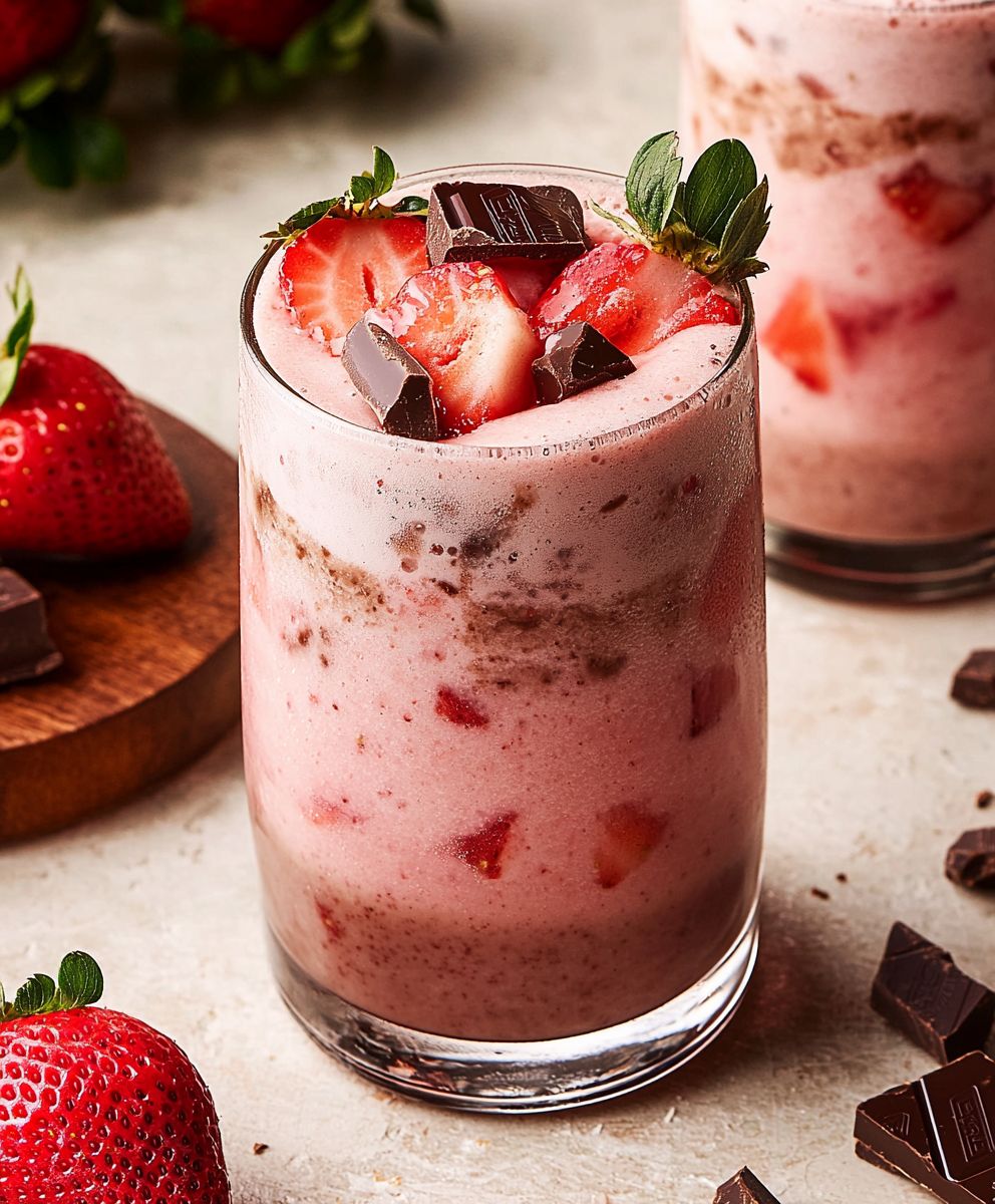Schokoladen Erdbeer Pink Getränk