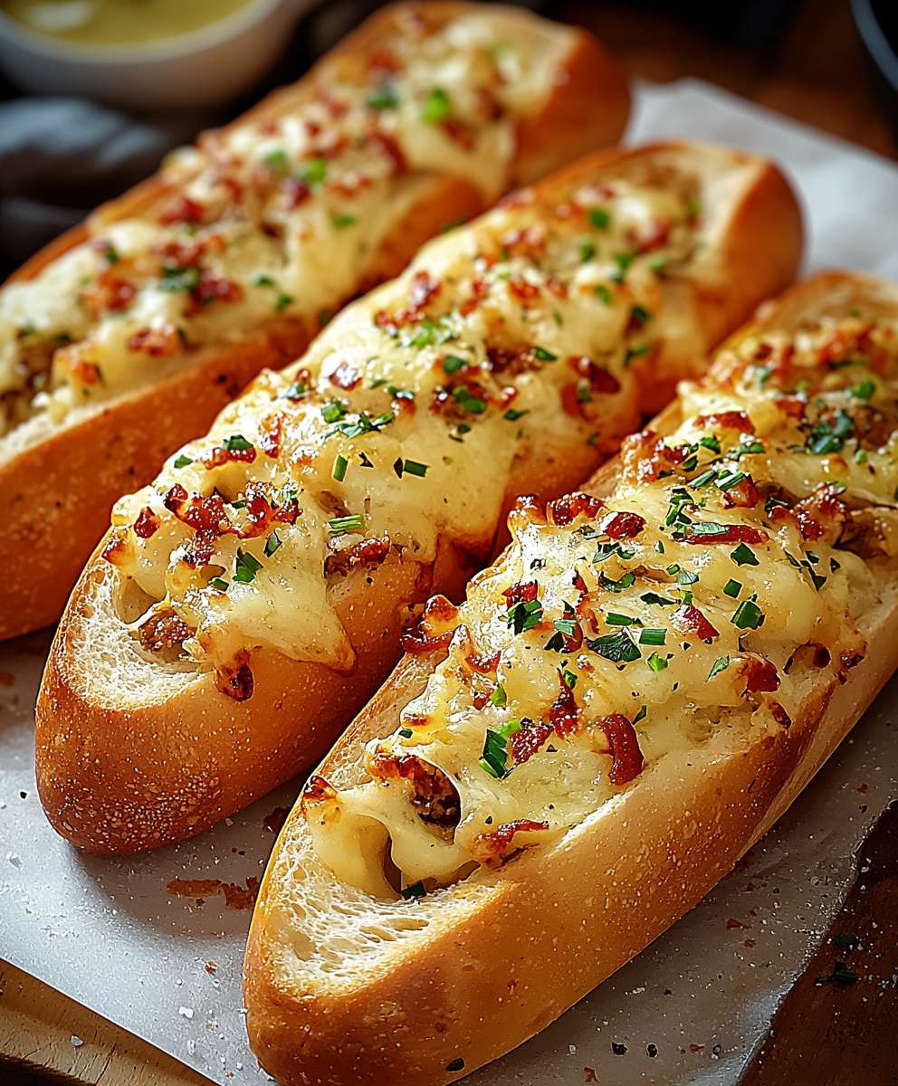 Gefüllte Baguettes aus dem Ofen