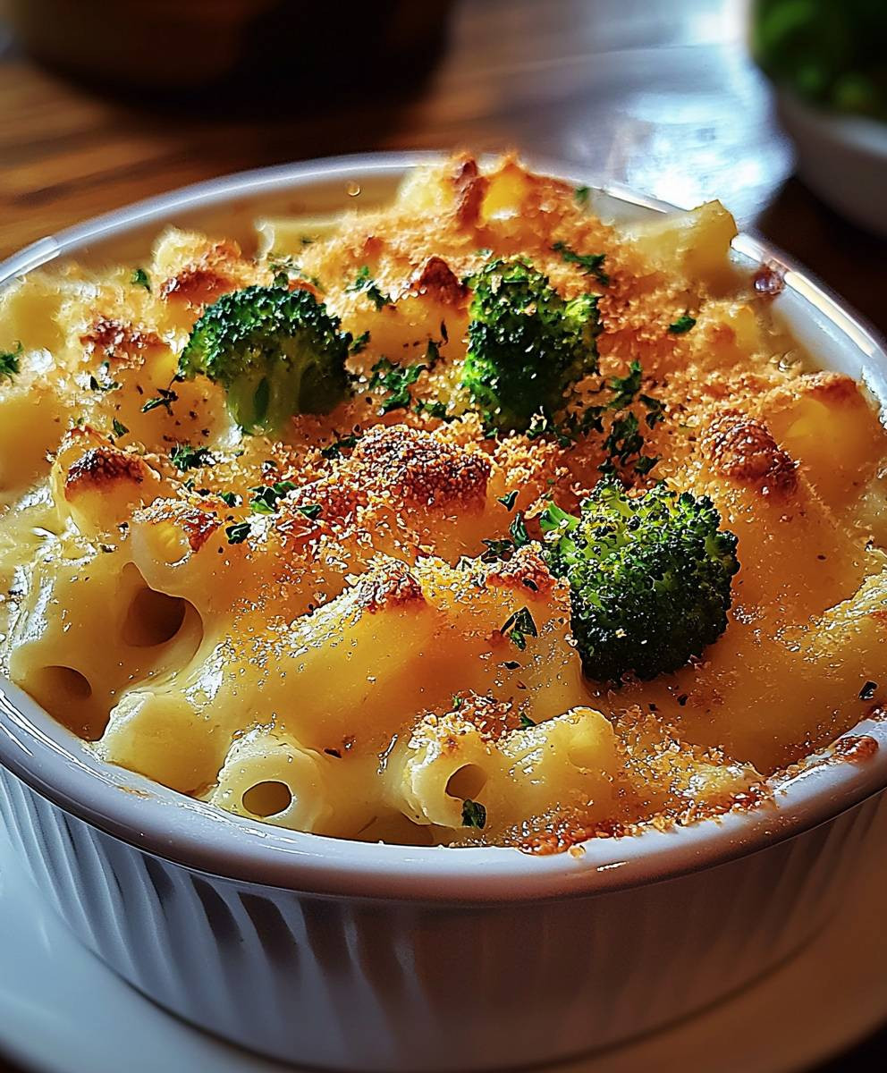 Makkaroni Gratin mit Brokkoli