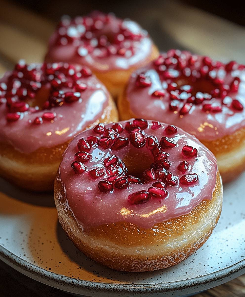 Apfelwein Donuts Granatapfel Glasur