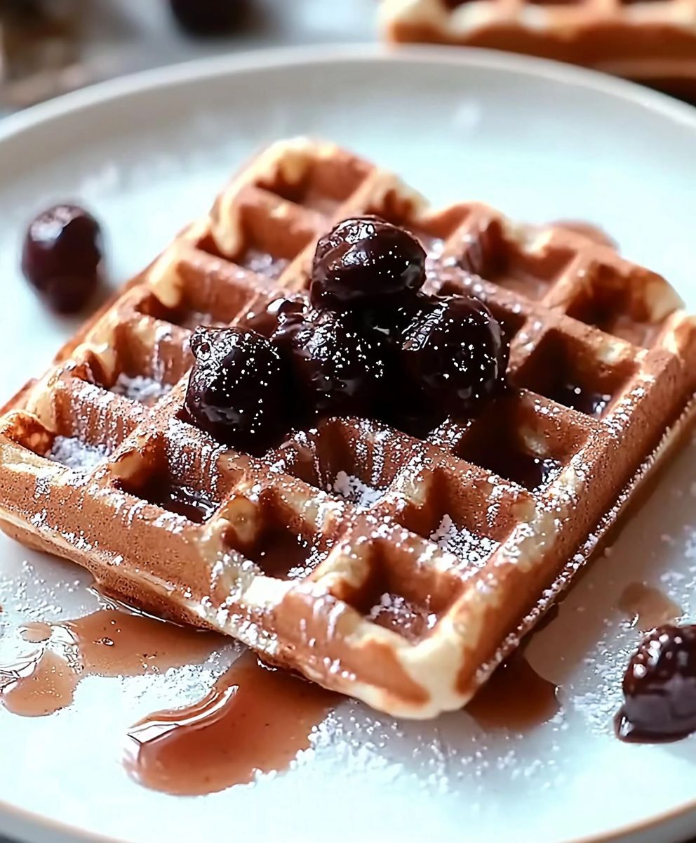 Schokoladenwaffeln backen