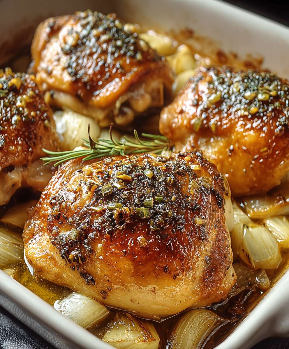 Französisches Knoblauch Hähnchen Ofen