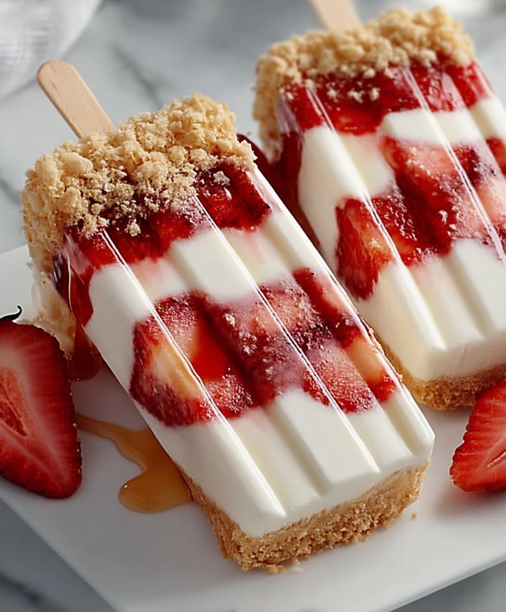 Erdbeer Strudel Käsekuchen Eis