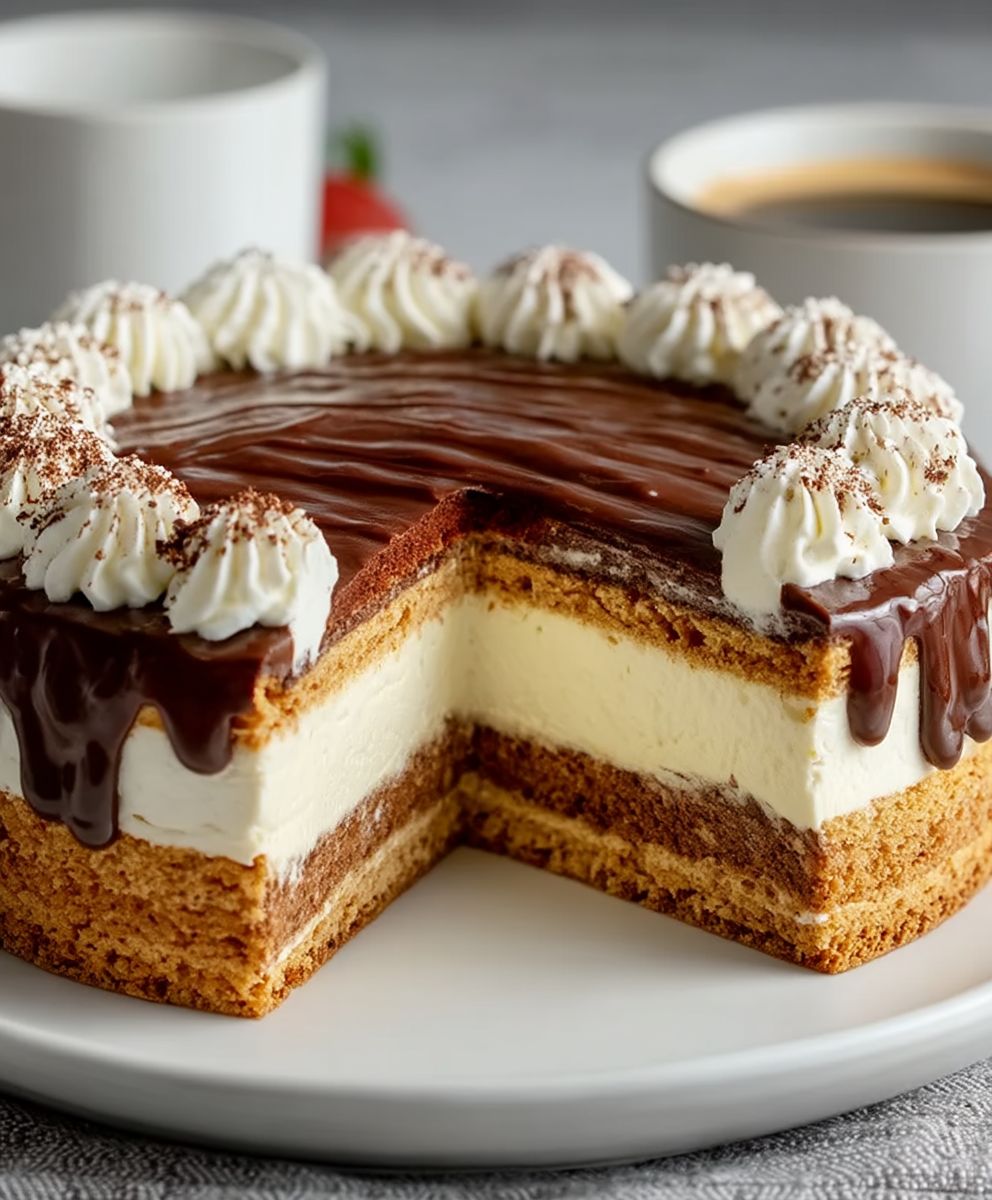 Espresso Keks Kuchen Sahnekäse