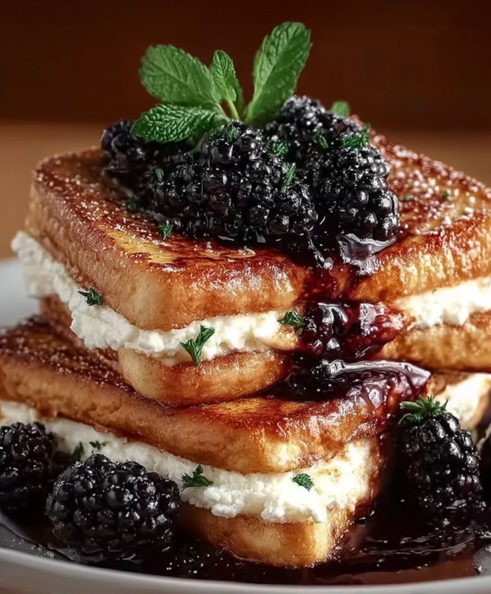 Brombeer Frischkäse French Toast