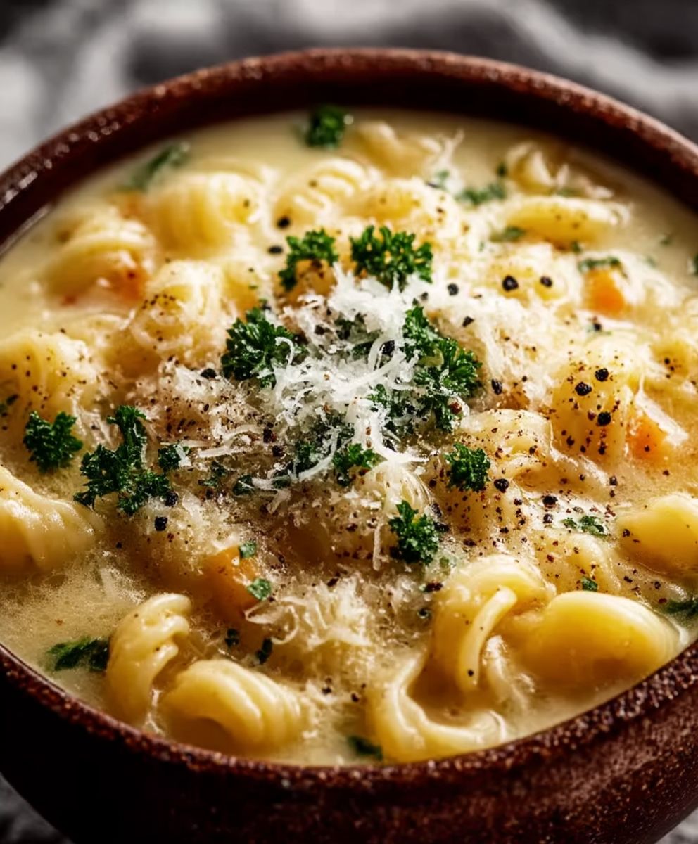 Parmesan Pasta Suppe