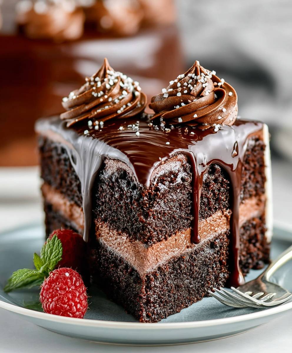 Schokoladenkuchen dreifach backen